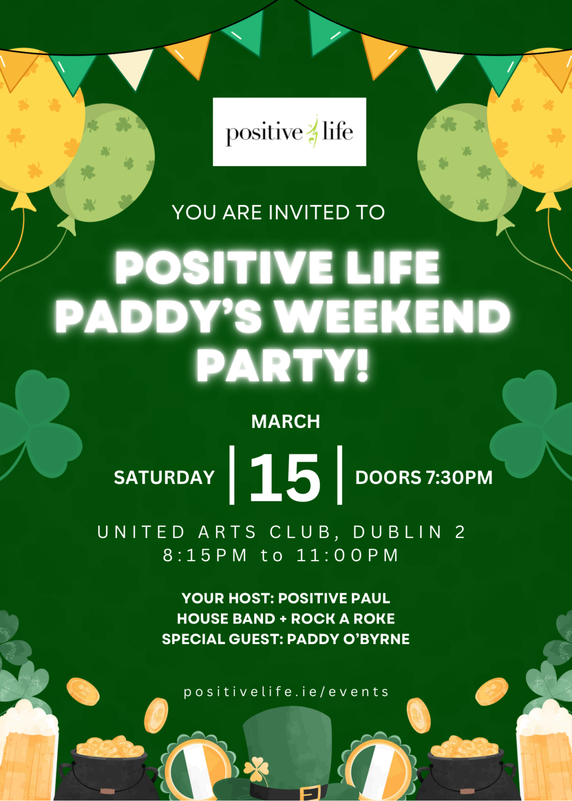 Green Modern St. Patrick’s Day Party Invitation